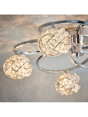 Gallery Home Chrome 5 Light Flush Lila Flush Ceiling Light - Image 4 of 7