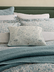 Bedeck of Belfast Olive Celina Stripe Pillowcase Pair - Image 1 of 5