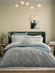 Bedeck of Belfast Olive Celina Stripe Pillowcase Pair - Image 4 of 5