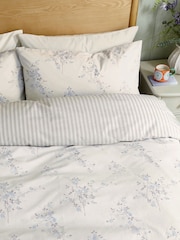Helena Springfield Powder Blue Blossom Floral Duvet Cover & Pillowcase Set - Image 1 of 6