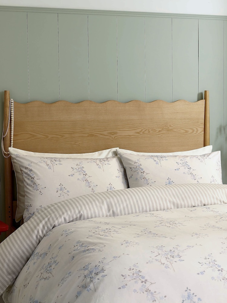 Helena Springfield Powder Blue Blossom Floral Duvet Cover & Pillowcase Set - Image 2 of 6