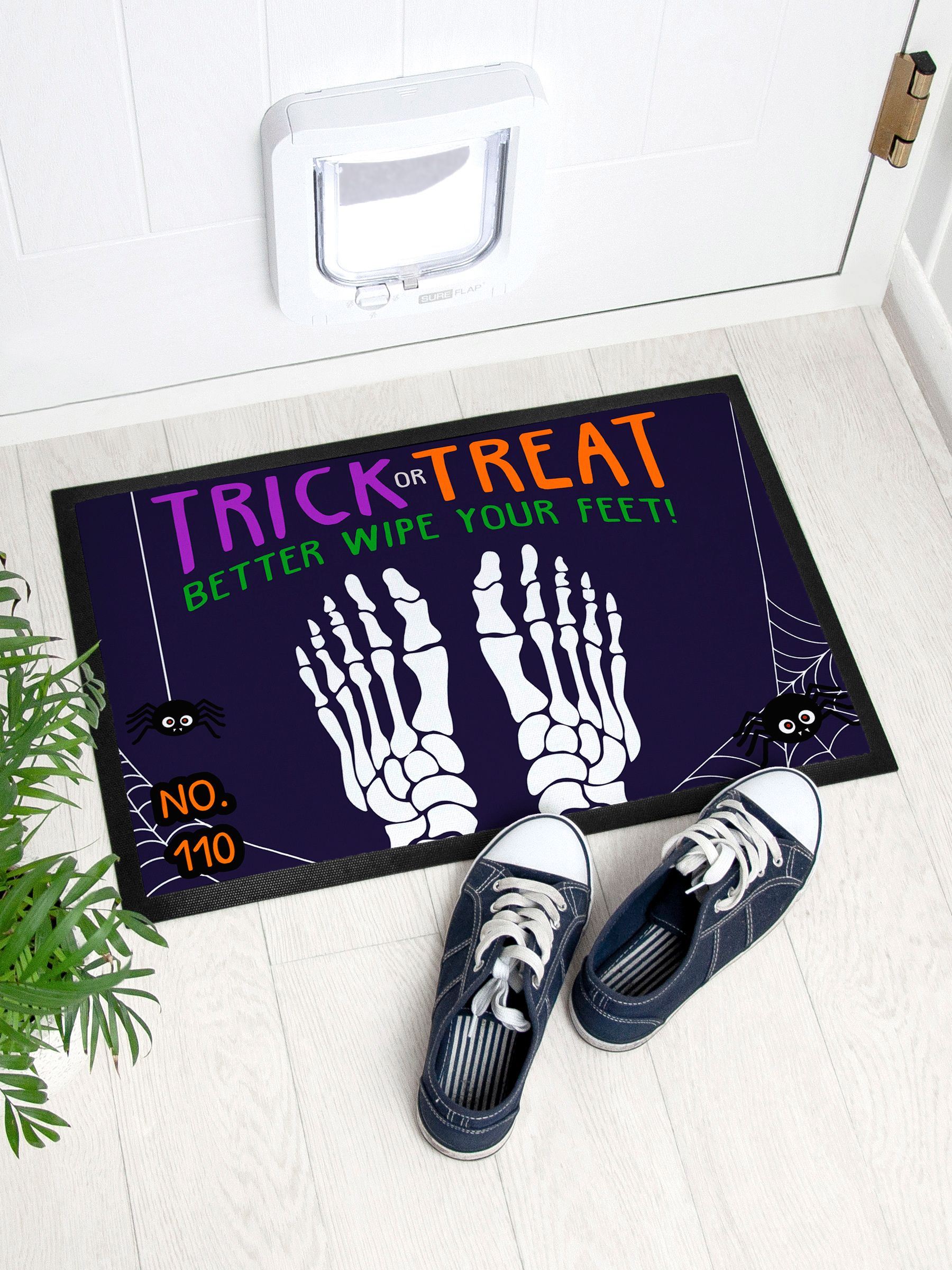Personalised Halloween Trick or Treat Indoor Doormat by Treat Republic