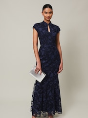 Phase Eight Blue Sofia Embroidered Maxi Dress - Image 1 of 7