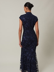 Phase Eight Blue Sofia Embroidered Maxi Dress - Image 2 of 7