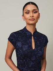 Phase Eight Blue Sofia Embroidered Maxi Dress - Image 5 of 7