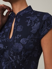Phase Eight Blue Sofia Embroidered Maxi Dress - Image 6 of 7