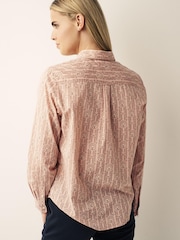 GANT Pink Archive Print Cotton Voile Shirt - Image 2 of 6