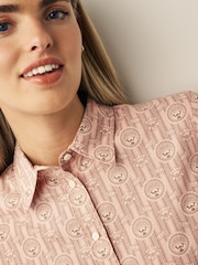 GANT Pink Archive Print Cotton Voile Shirt - Image 4 of 6