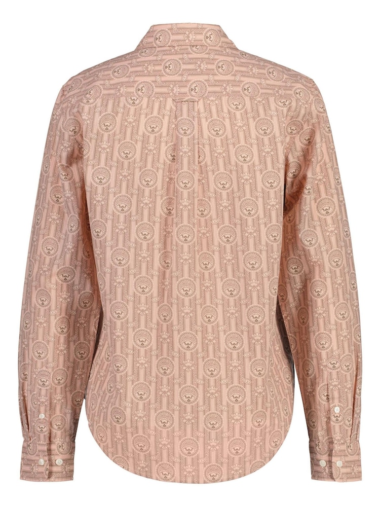 GANT Pink Archive Print Cotton Voile Shirt - Image 6 of 6