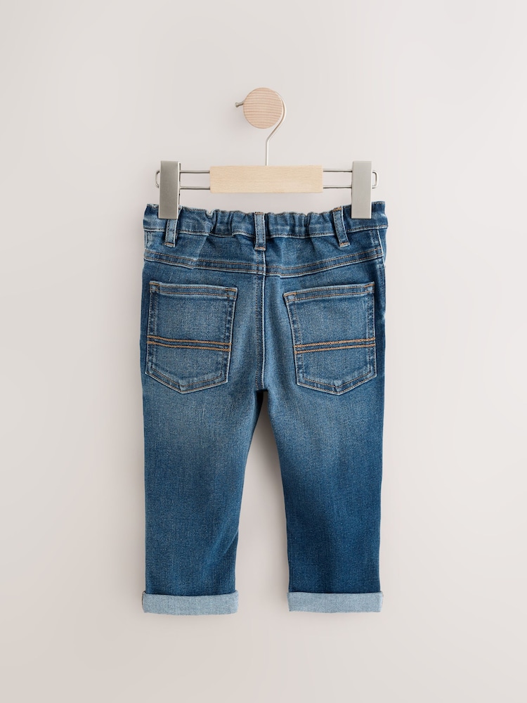 Mid Blue Denim Regular Fit Comfort Stretch Jeans (3mths-7yrs) - Image 2 of 3