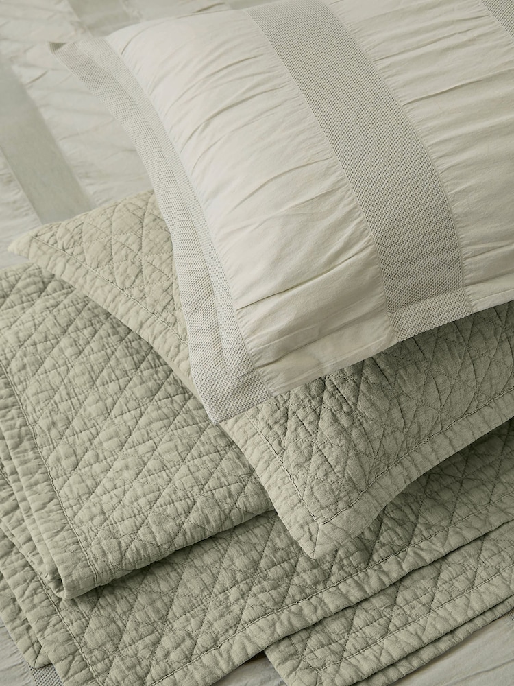 Bedeck of Belfast Stonewashed Quilted Pillowcase Pair - صورة 1 من 4