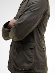 Barbour® Green Beacon Sports Wax Jacket - Image 4 of 8