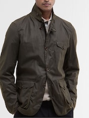 Barbour® Green Beacon Sports Wax Jacket - Image 6 of 8