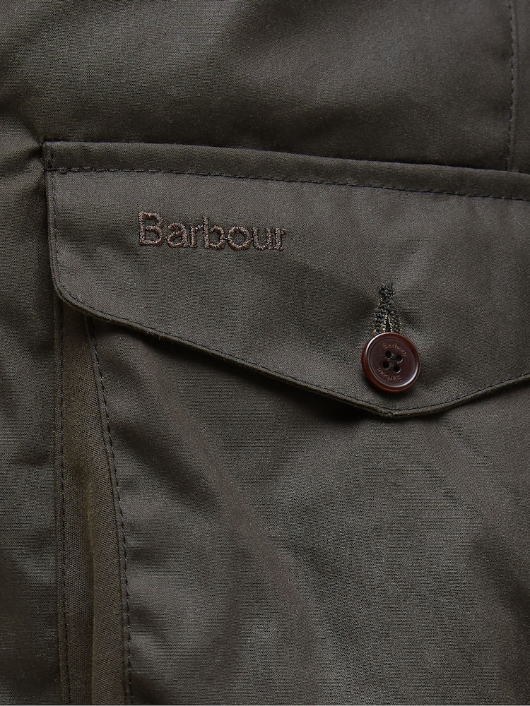 Barbour® Green Beacon Sports Wax Jacket - Image 8 of 8
