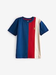 Red/Blue Textured Colourblock 100% Cotton T-Shirts 3 Pack (3-16yrs) - Image 2 of 6