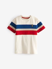 Red/Blue Textured Colourblock 100% Cotton T-Shirts 3 Pack (3-16yrs) - Image 3 of 6