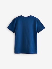 Red/Blue Textured Colourblock 100% Cotton T-Shirts 3 Pack (3-16yrs) - Image 4 of 6