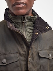 Barbour® Green Ogston Wax Jacket - Image 5 of 7