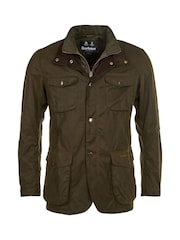 Barbour® Green Ogston Wax Jacket - Image 6 of 7