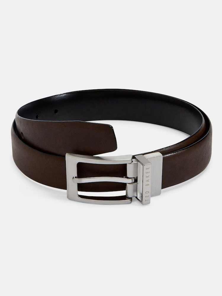 Ted Baker Light Brown Karmer Reversible Leather Belt - Image 2 of 3