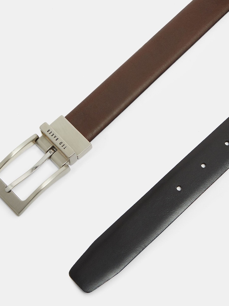 Ted Baker Light Brown Karmer Reversible Leather Belt - Image 3 of 3