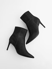 Black Forever Comfort® Point Toe Heeled Ankle Boots - Image 7 of 11