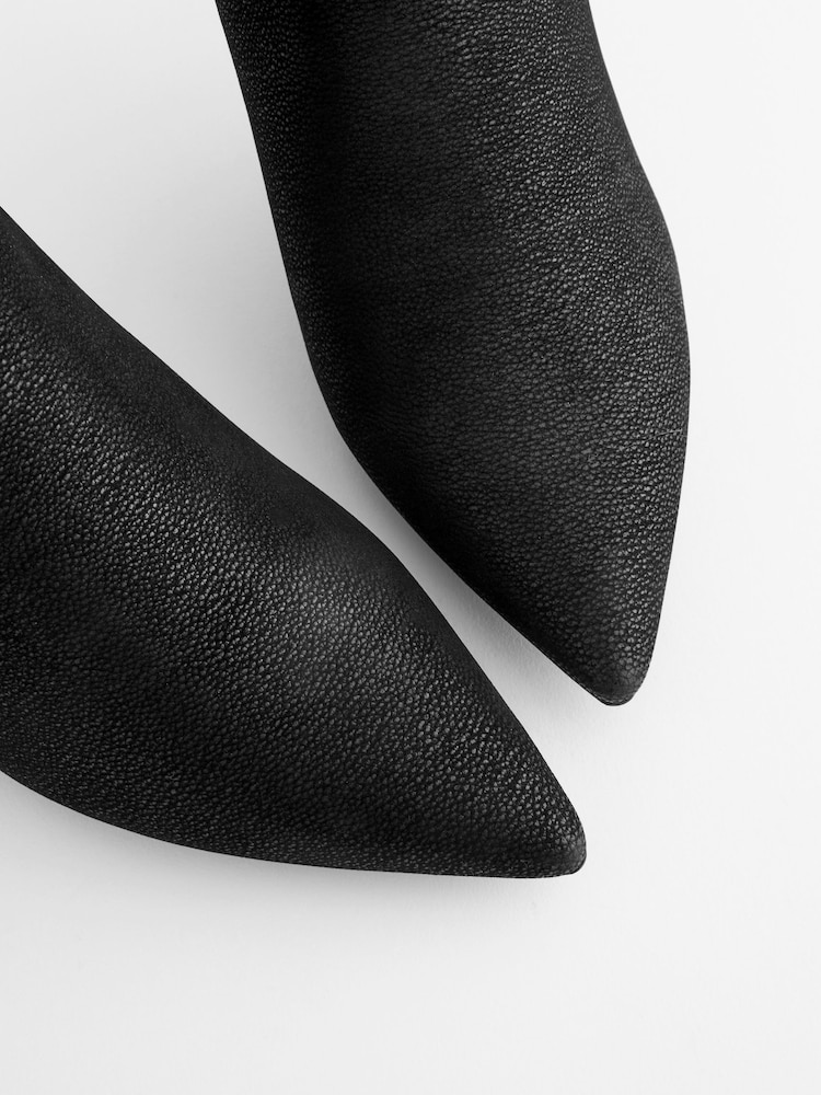 Black Forever Comfort® Point Toe Heeled Ankle Boots - Image 8 of 11