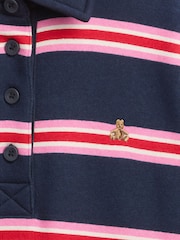 Marineblå og rosa striper - Gap Oversized Boxy Polo Genser (4–13år) - Bilde 5 av 6