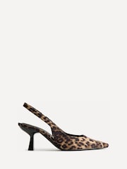 Linzi Animal Alisa Wide Fit Slingback Court Heels - Image 2 of 5