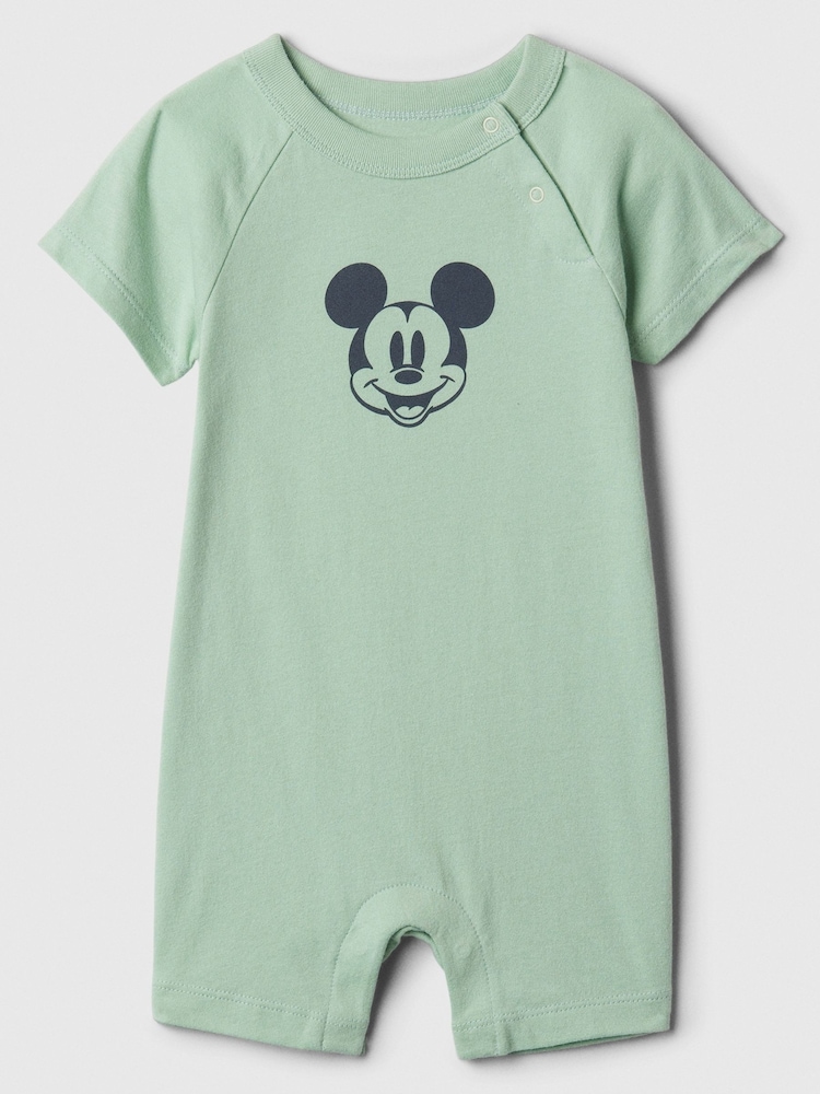 Gap Green Cotton Disney Graphic Rompersuit (Newborn-24mths) - Image 1 of 1