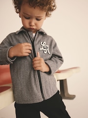 Grey Heritage Texture Zip Through Overshirt (6mths-7yrs) - Image 2 of 9