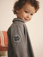 Grey Heritage Texture Zip Through Overshirt (6mths-7yrs) - Image 4 of 9
