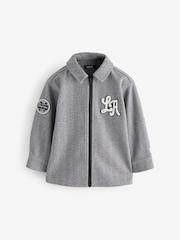 Grey Heritage Texture Zip Through Overshirt (6mths-7yrs) - Image 6 of 9