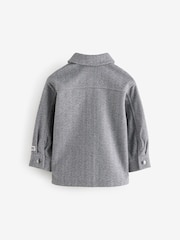 Grey Heritage Texture Zip Through Overshirt (6mths-7yrs) - Image 7 of 9