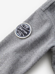 Grey Heritage Texture Zip Through Overshirt (6mths-7yrs) - Image 9 of 9