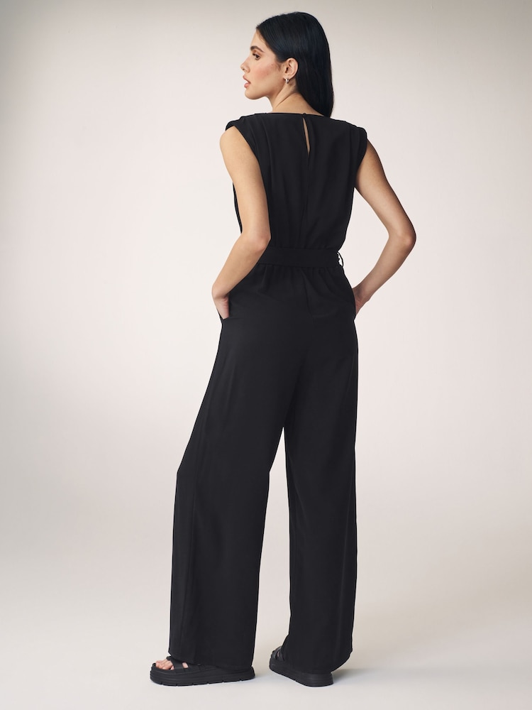 Black Cowl Neck Jumpsuit - Image 1 of 4
