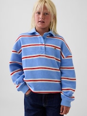 Blå Stripete - Gap Oversized Boxy Polo Genser (4–13år) - Bilde 1 av 5