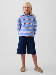 Blå Stripete - Gap Oversized Boxy Polo Genser (4–13år) - Bilde 4 av 5