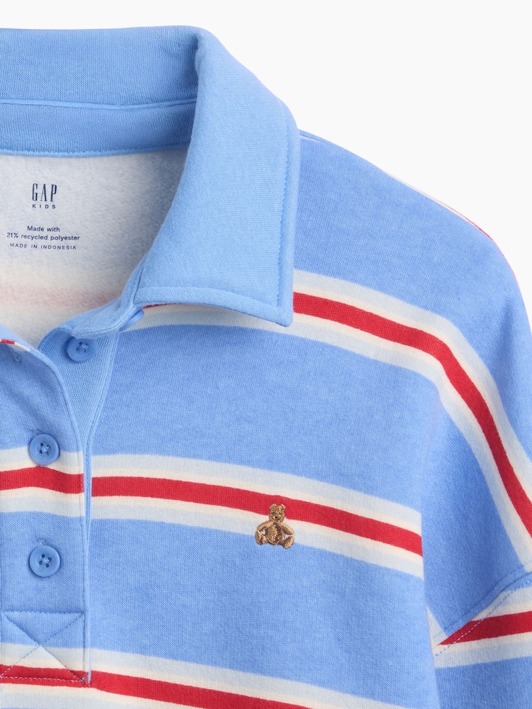 Blå Stripete - Gap Oversized Boxy Polo Genser (4–13år) - Bilde 5 av 5