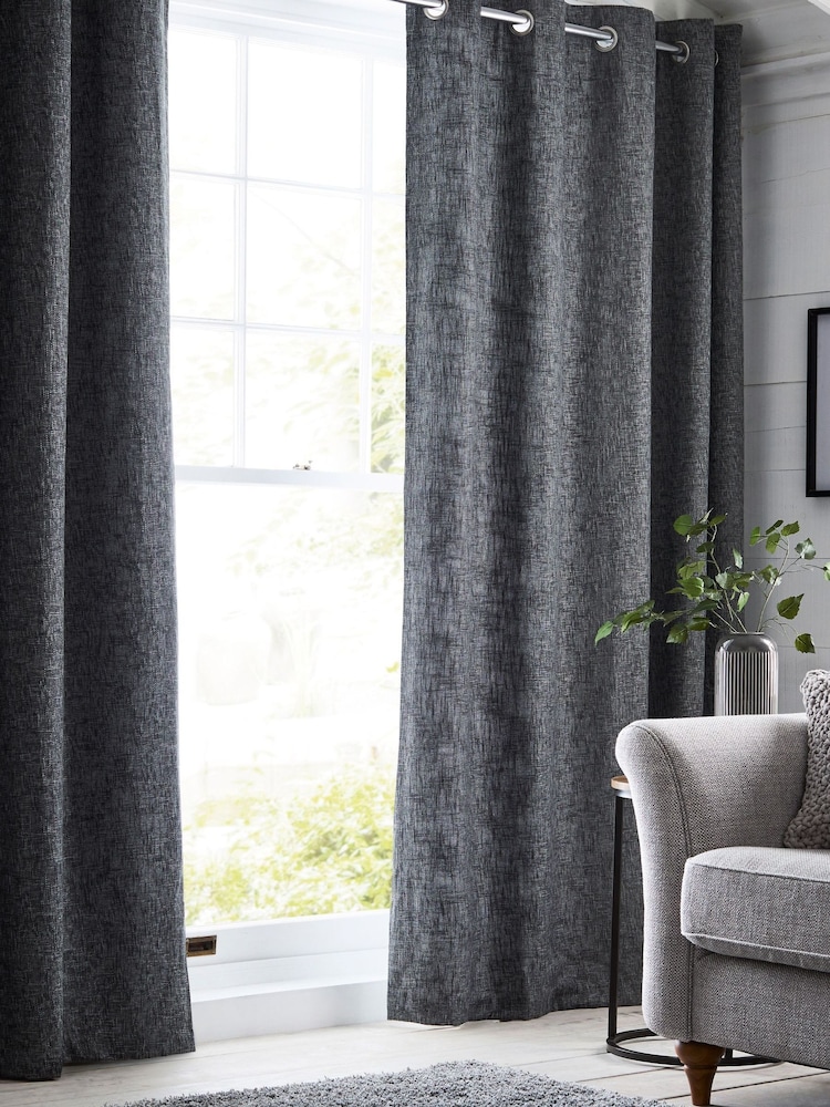 Grey Bouclé Made To Measure Curtains - Image 1 of 8