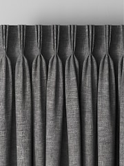 Grey Bouclé Made To Measure Curtains - Image 2 of 8