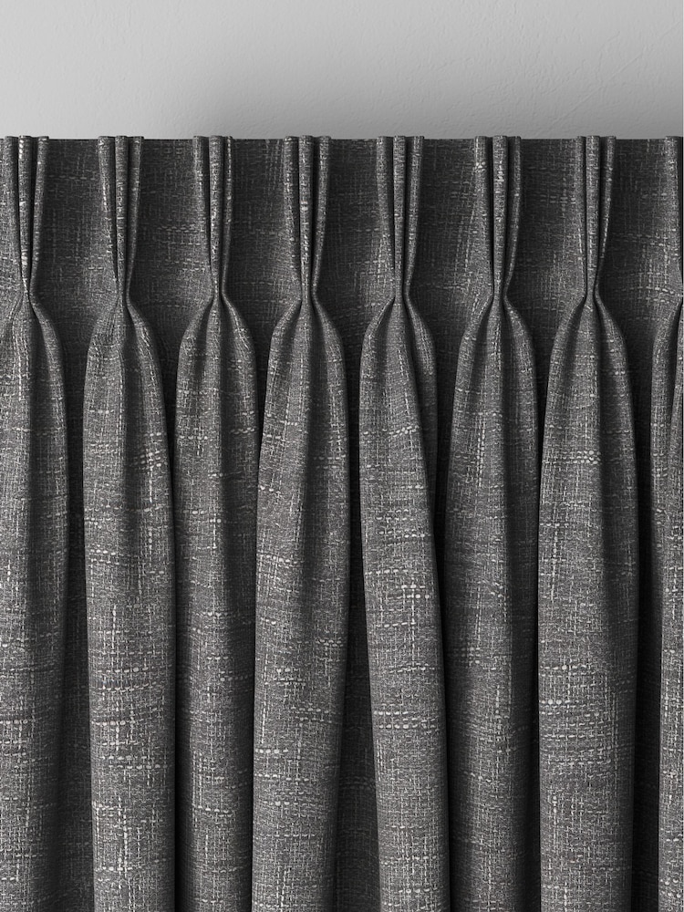 Grey Bouclé Made To Measure Curtains - Image 2 of 8