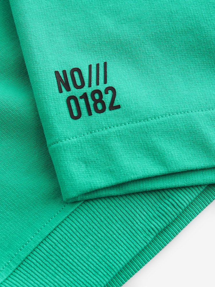 Green Midweight Short Sleeve Crew T-Shirt and Shorts Set (3-16yrs) - Image 4 of 4