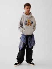 Gap Grey Vintage Soft Brannan Bear Logo Hoodie (4-13yrs) - Image 4 of 5