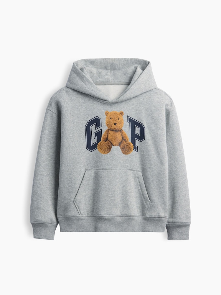 Gap Grey Vintage Soft Brannan Bear Logo Hoodie (4-13yrs) - Image 5 of 5