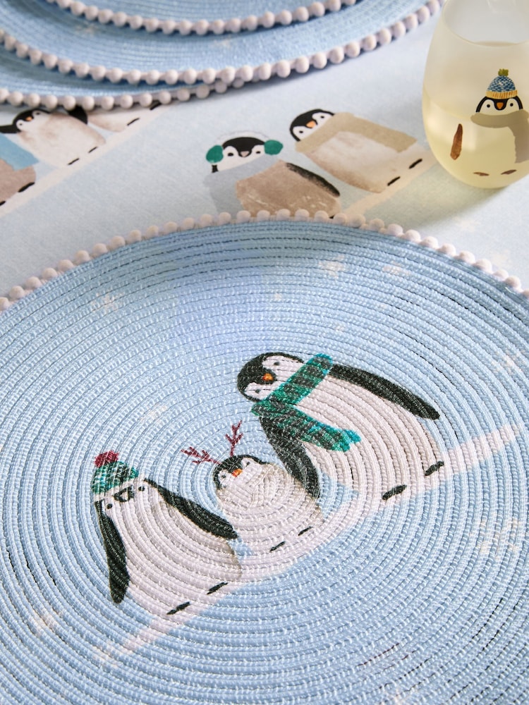 Set of 4 Penguin Printed Christmas Placemats - Изображение 2 из 3