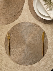 Set of 4 Gold Wipe Clean PVC Placemats - Image 2 of 4
