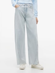 Tommy Jeans Blue Twisted Seam Mid Rise Barrel Jeans - Image 1 of 5