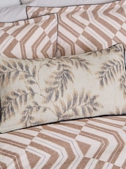 Bedeck of Belfast Charcoal Osanna Avita Leaf Print Cotton Cushion - Image 1 of 5