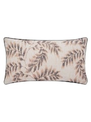 Bedeck of Belfast Charcoal Osanna Avita Leaf Print Cotton Cushion - Image 2 of 5